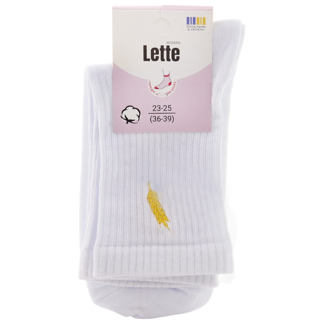 Lette Шкарпетки жіночі р.23-25 демісезонні середні Lette Патріотичні (81694 ...