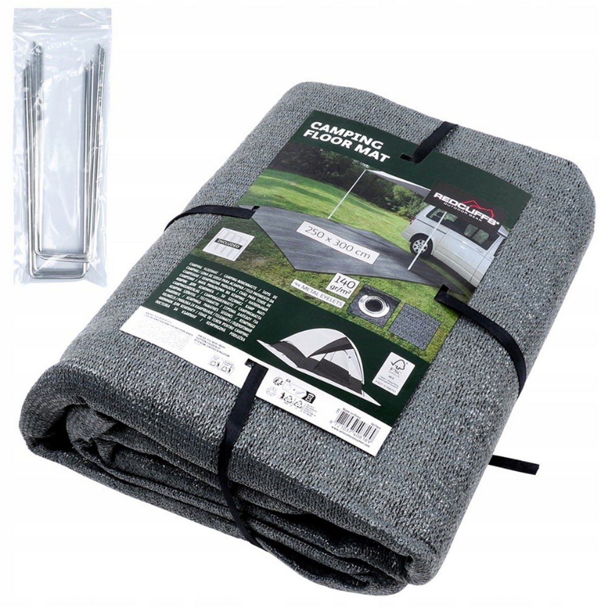 Килимок туристичний з фіксатором REDCLIFFS OUTDOOR 250х300 см