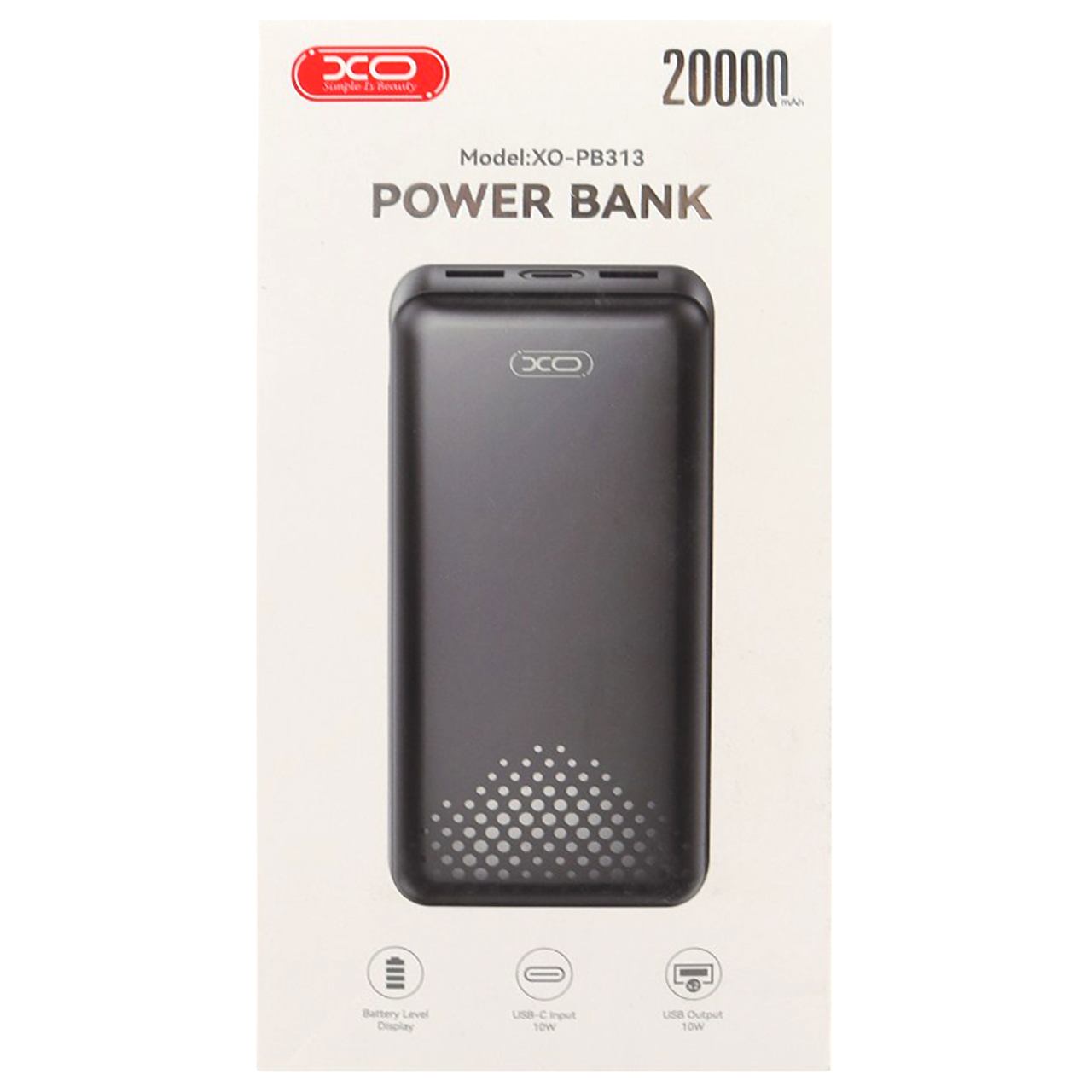 Пристрій зарядний PowerВank XO PB313 чорний 20000 mAh (122066