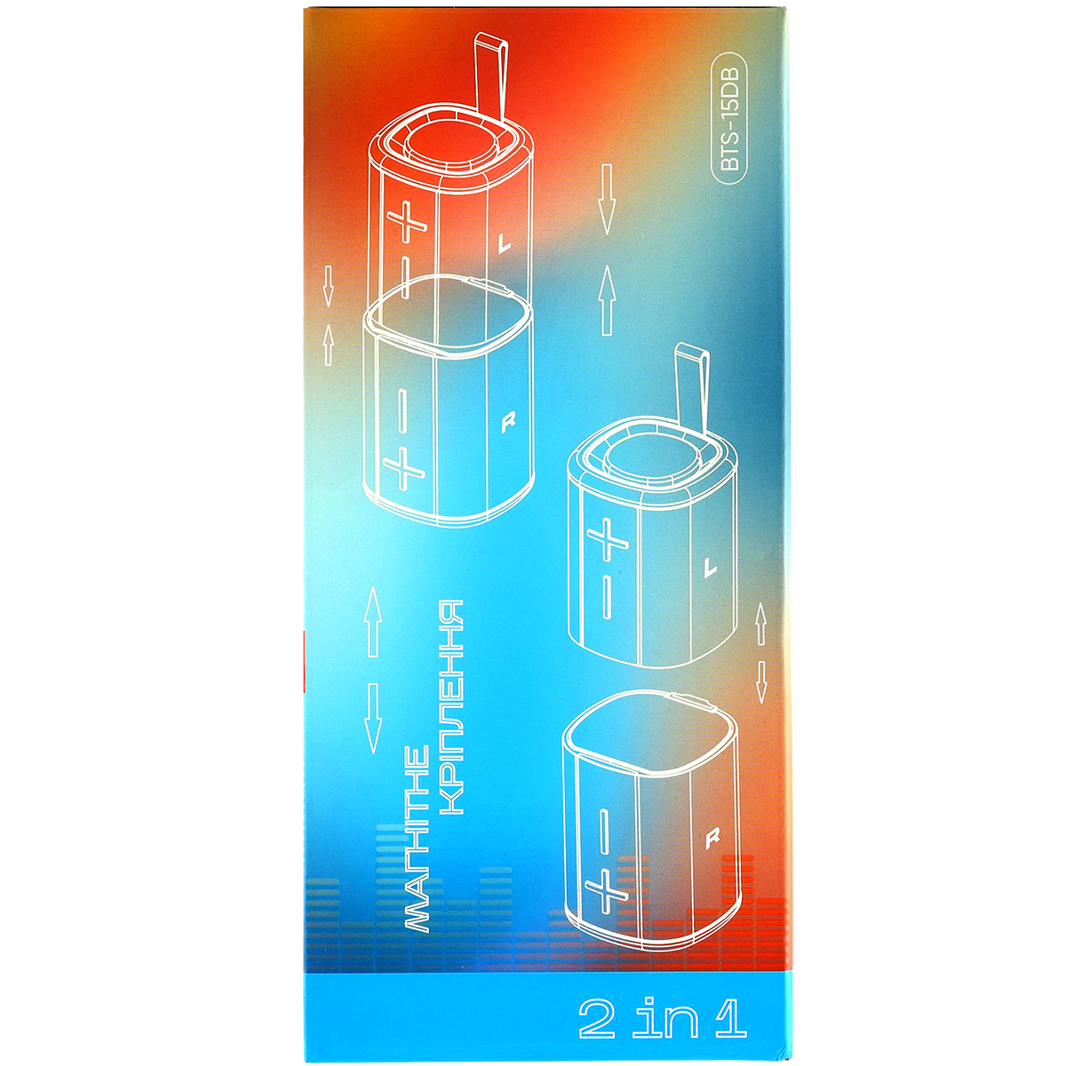 Колонки портативні 2в1 Grand-X BTS-15DB чорні 2 шт х 10Вт (113424