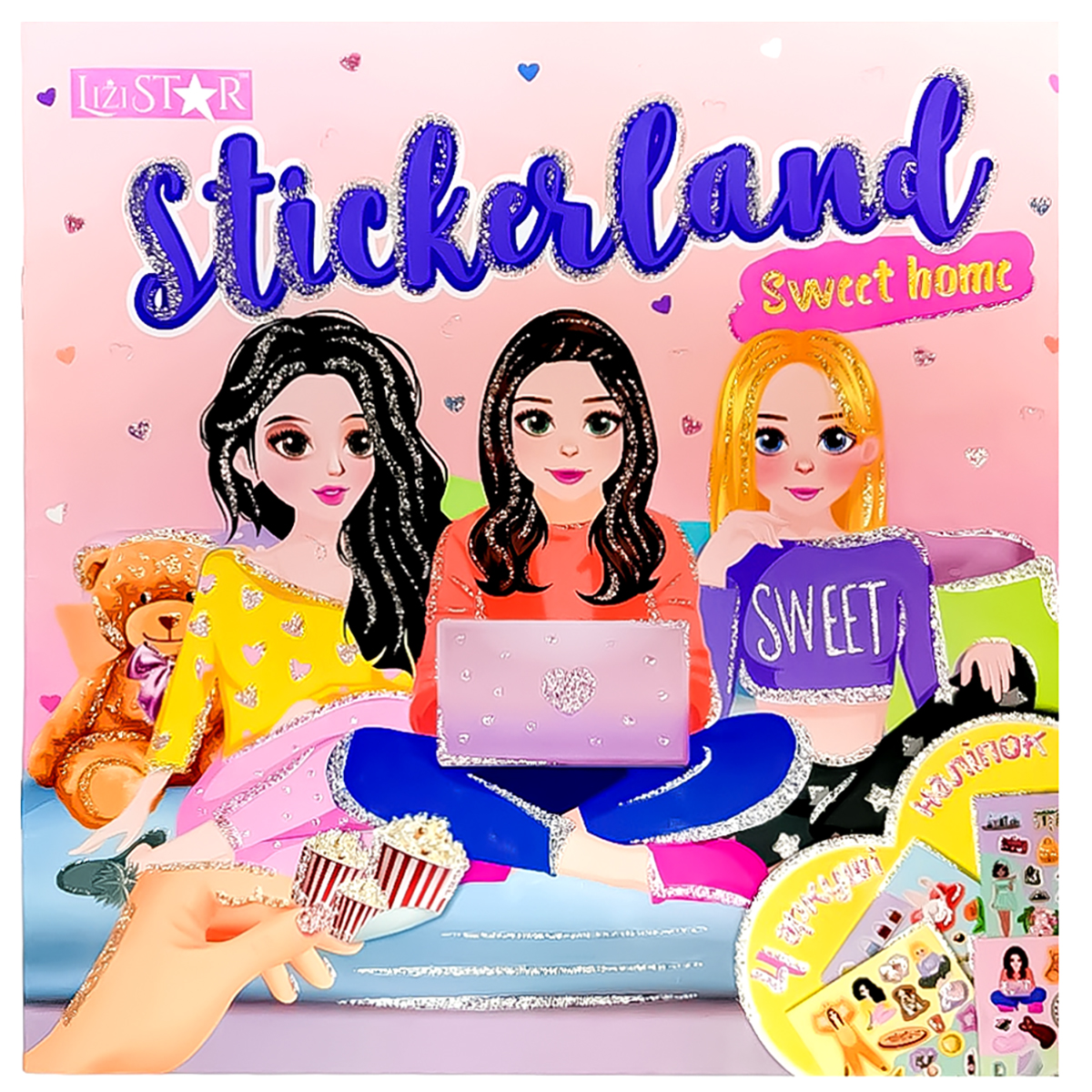 Книга дитяча видавництва LiziSTAR серія Stickerland мікс (124434