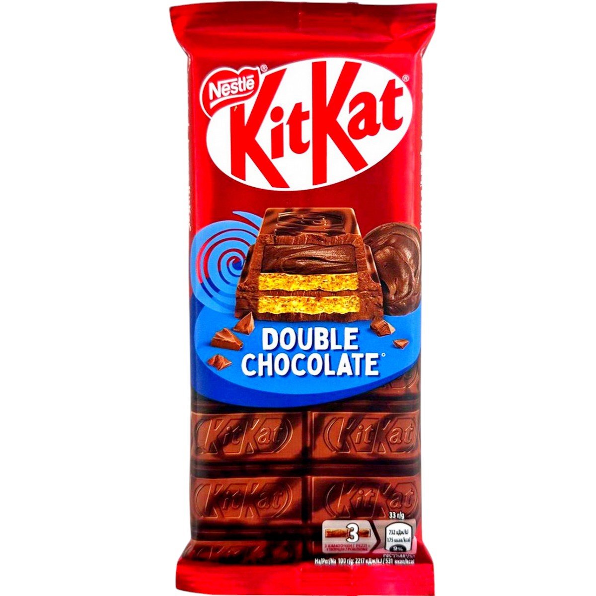 Kitkat Шоколад чорно-молочний Kitkat Double з вафлею 99 г (128309