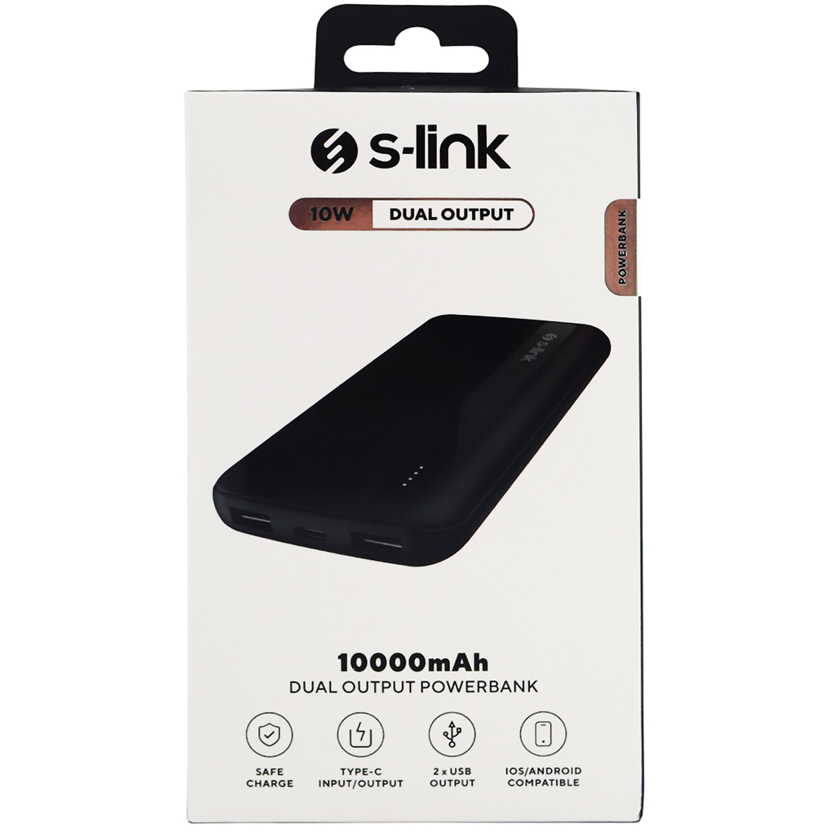 Пристрій зарядний PowerBank S-link 10000 mAh (130790) - купити за