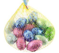 Набір цукерок шоколадних Happy Easter з молочною начинкою у сітці 80 г