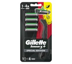 Набір бритва для гоління GILLETTE Sensor3+ SPECSAL EDITION+4 змінні касети