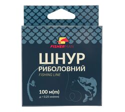 Шнур риболовний Fisherman d=0,25 мм 100 м