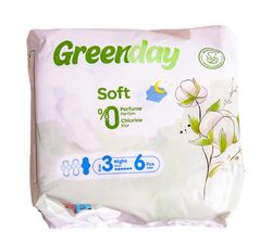 Прокладки гігієнічні Greenday Soft Night 6 шт/пач.