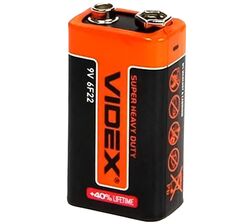 Батарейка Крона Videx 6F22 9V