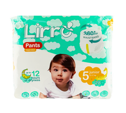 Підгузки-трусики дитячі Lirro 5" 12-17 кг, 28 шт/пач.