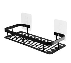 Полиця для ванної кімнати металева настінна Fabrika ONIX чорна 30x13x4,5 см