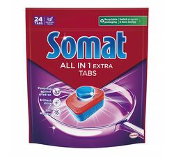 Таблетки для посудомийної машини Somat Extra All-in-1 24 шт/уп