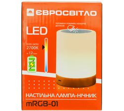 Лампа-нічник LED настільна акумуляторна ЄВРОСВІТЛО mRGB-01 2700 К