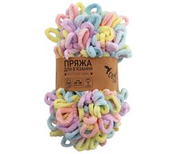 Пряжа для в'язання руками плюшева Craft time 100 г, 7 м тон №18