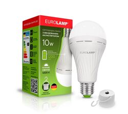 Лампа LED із акумулятором EUROLAMP А70 Е27 10 Вт біле світло