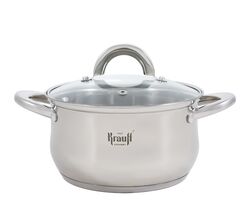 Каструля нержавіюча сталь зі скляною кришкою Krauff Steil d=18 см 2,5 л