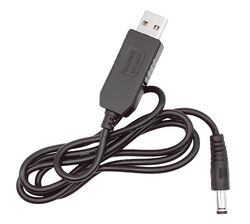 Кабель живлення USB-DC XоKо 5,5х2,1мм 5В-12В чорний