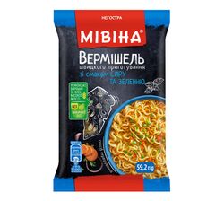 Вермішель швидкого приготування негостра Мівіна Сир та зелень 59,2 г