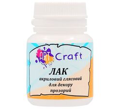 Лак для декору акриловий ART Craft глянцевий прозорий 20 мл
