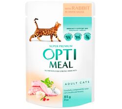 Корм для котів Optimeal Кролик в білому соусі пауч 85 г