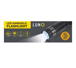 Ліхтарик ручний LED на батарейках металевий LUNO