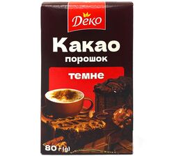 Какао-порошок ДЕКО темне 80 г