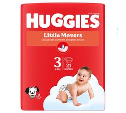 Підгузки дитячі Huggies Little Movers 3" 4-9 кг, 21 шт/пач.