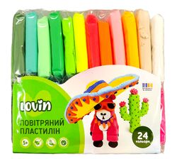 Набір пластиліну для ліпки повітряного Lovin 24 кольори