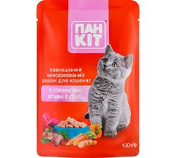 Корм для котів Пан Кіт Ягня в соусі пауч 100 г