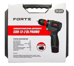 Дриль-шурупокрут акумуляторний FORTE PROMO CDR-12-2 BL
