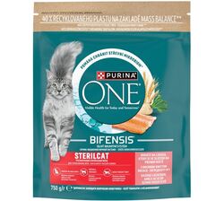 Корм для дорослих котів сухий Purina ONE Sterilcat з лососем 750 г