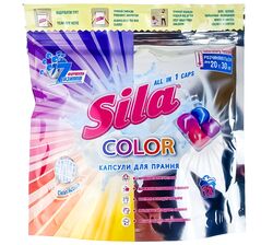 Капсули для прання Sila Color, дой-пак 21г х 12 шт/уп
