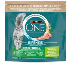 Корм для дорослих котів сухй Purina ONE Indoor з індичкою 1,4 кг