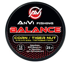 Насадка для риболовлі AnVi Fishing Баланс Кукурудза, тигровий горіх 12 мм, 25 г