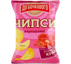 Чипси картопляні ДО БОЧКОВОГО зі смаком краба 100 г