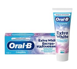 Паста зубна ORAL-B Complete Екстра відбілювання 75 мл