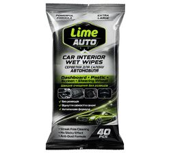 Серветки вологі для салону авто універсальні LIME AVTO 40 шт/уп