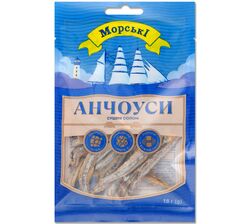 Снеки рибні сушені солоні Морські Анчоуси 18 г
