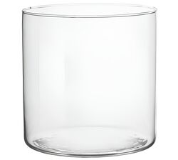 Ваза для квітів скляна гладка TRENDGLASS FLORA прозора 19 см