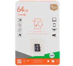 Карта пам'яті без адаптера T&G microSDHC UHS-1 64 Гб