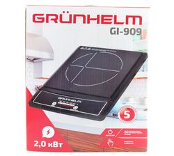 Плита індукційна настільна Grunhelm GI-909 1 конфорка чорна 2000 Вт