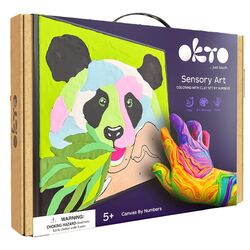 Набір для творчості ОКТО Картина по номерах повітряною глиною Panda 29х29 см