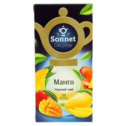 Чай чорний SONNET Манго фільтр-пакети 1,5г х 20шт/пач.