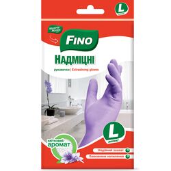 Рукавички господарські гумові FINO Надміцні квітковий аромат р.L 1 пара