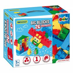 Конструктор дитячий пластиковий Wader Big Blocks 26 деталей 1+