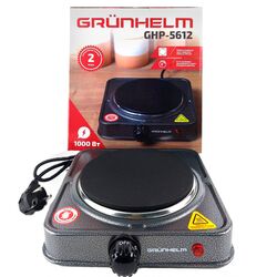 Електроплита настільна GRUNHELM GHP-5612 1 конфорка сіра 1000 Вт