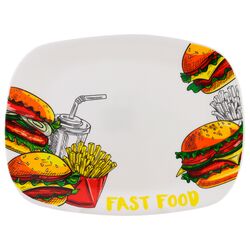 Тарілка скляна прямокутна Bormioli Rocco Parma Fast food 28х20 см