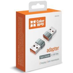 Перехідник для телефону Type-C-USB ColorWay CW-AD-CA