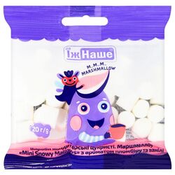 Маршмелоу Їж Наше Mini Snowy Mallows Пломбір, ваніль 20 г