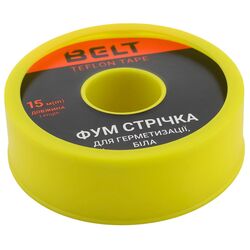 Фум стрічка для герметизації Belt біла 19ммх0,2ммх15м