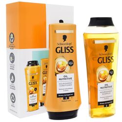 Набір подарунковий жіночий GLISS Oil Nutritive Hair Shine: шампунь+бальзам